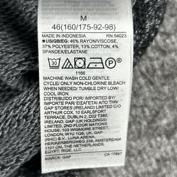 Gap Marled Henley V-Neck Shirt Womens Sz Medium Gray Long Sleeve Button Top - Picture 4 of 9